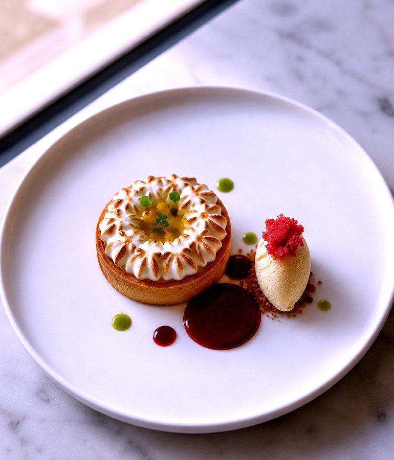 Tompoes met meringue en framboos